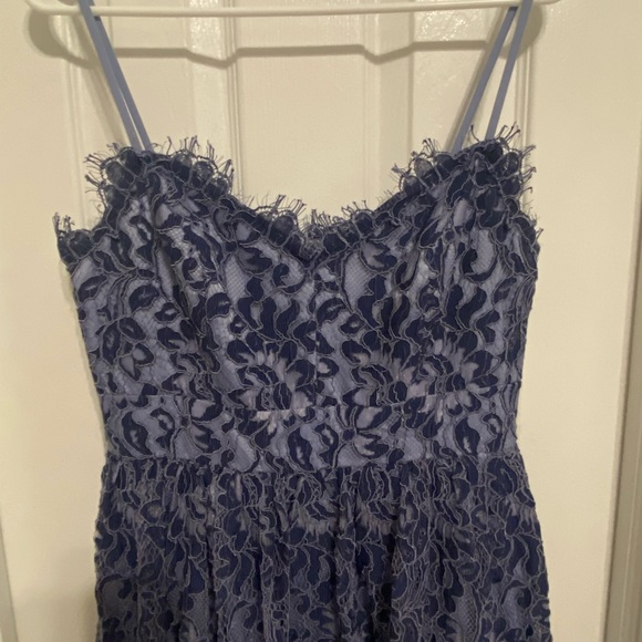 Eliza J blue lace appliqué dress - Picture 4 of 7
